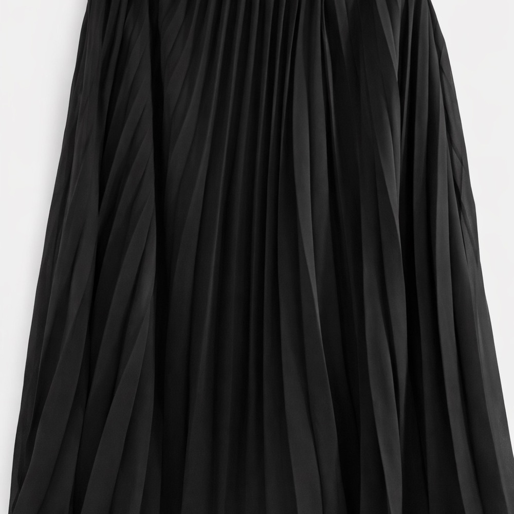 Worthington Black Pleated A-Line Skirt Size XL